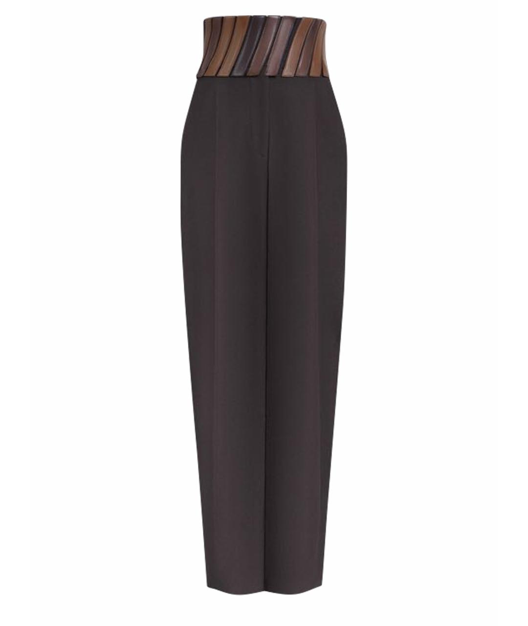 ALAIA Черные шерстяные брюки широкие, фото 1