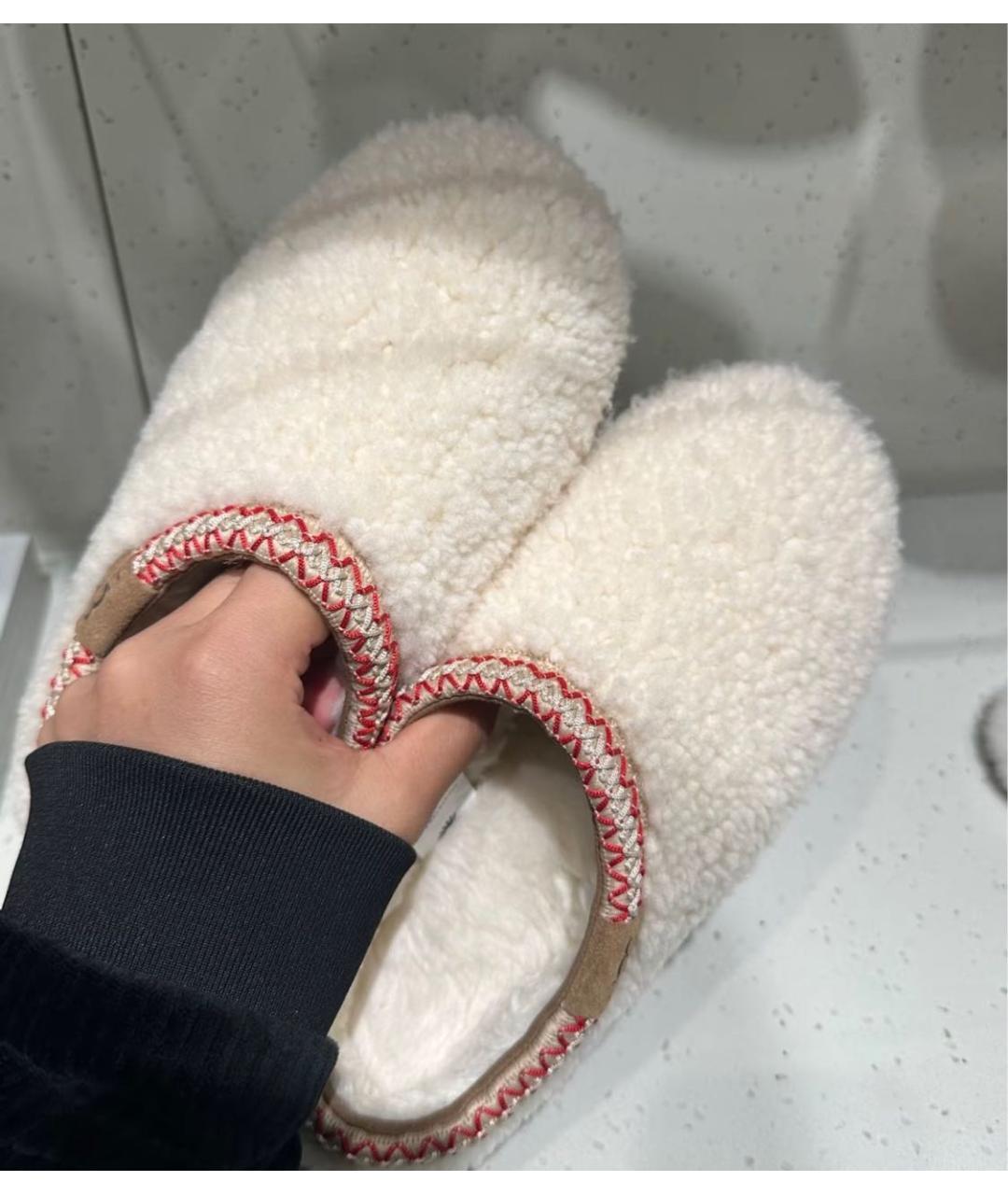 UGG AUSTRALIA Белые текстильные мюли, фото 4