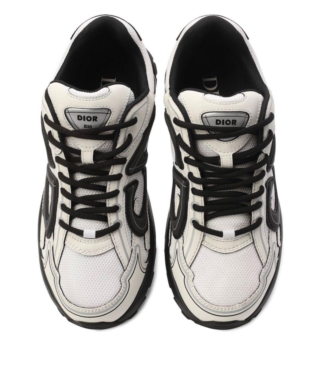 CHRISTIAN DIOR Бежевые текстильные низкие кроссовки / кеды, фото 4