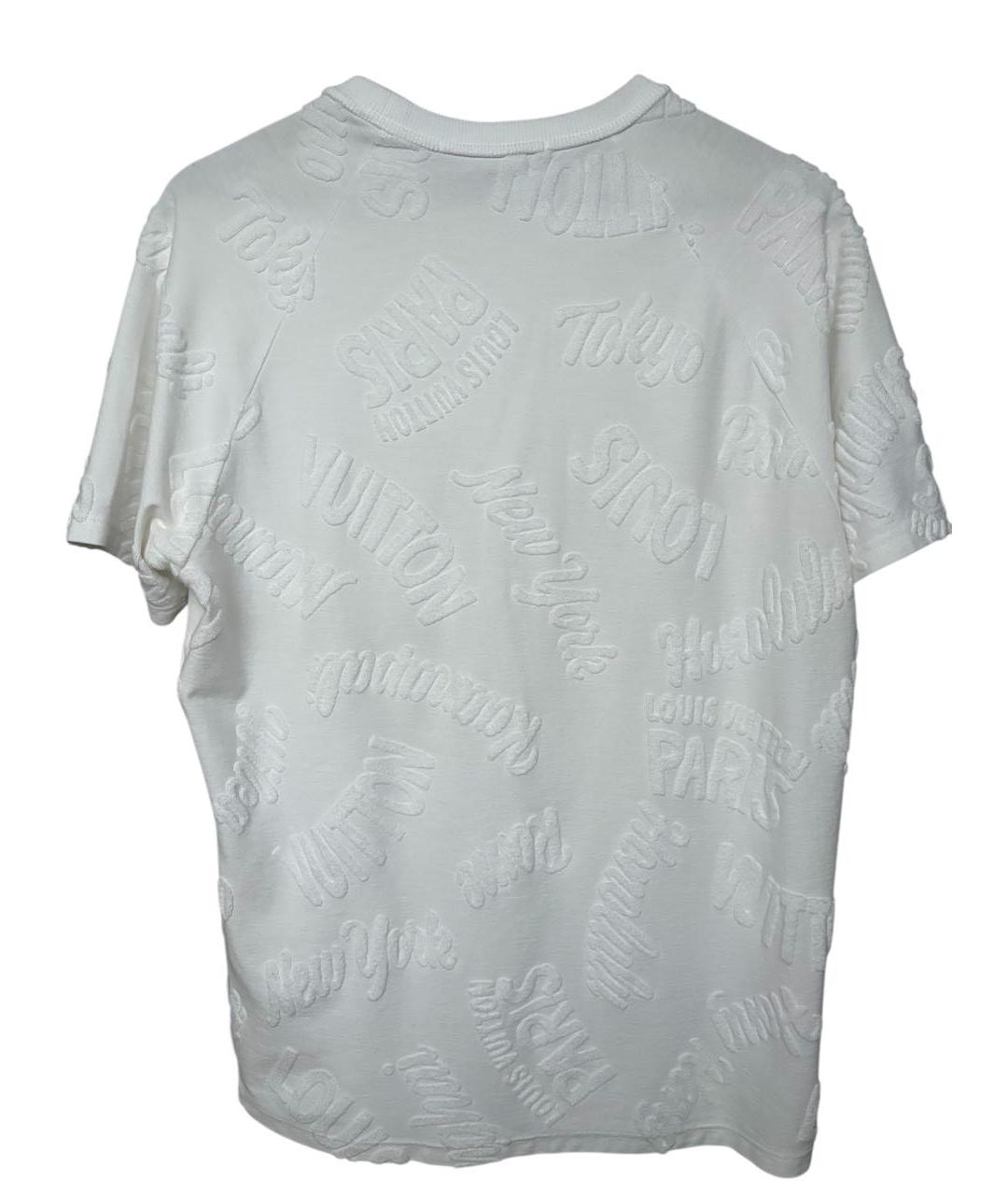 LOUIS VUITTON Белая хлопковая футболка, фото 2