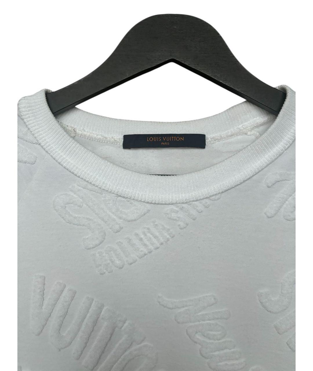 LOUIS VUITTON Белая хлопковая футболка, фото 4