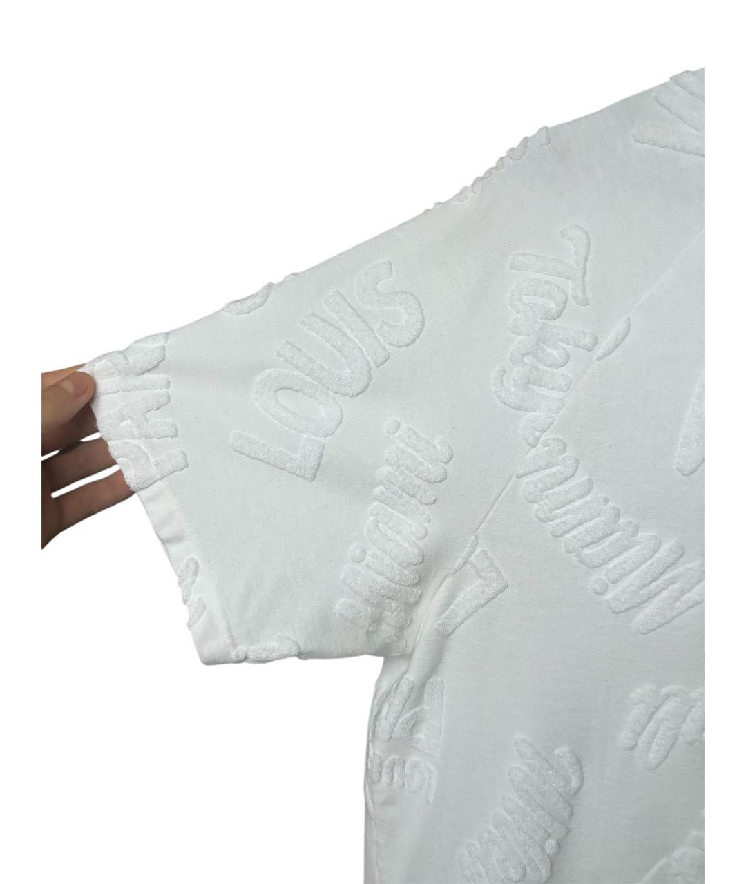 LOUIS VUITTON Белая хлопковая футболка, фото 3