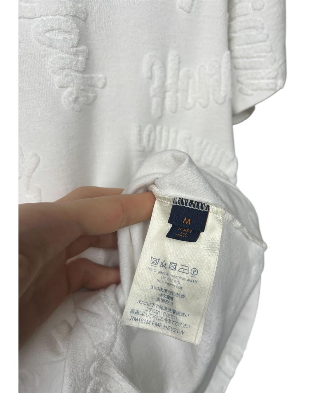 LOUIS VUITTON Белая хлопковая футболка, фото 6