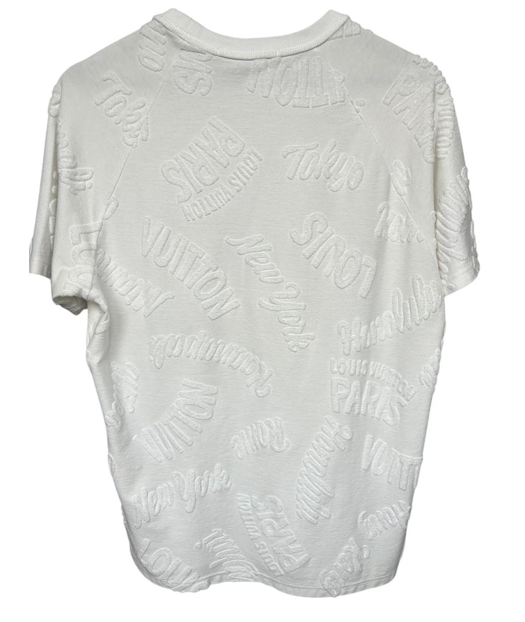 LOUIS VUITTON Белая хлопковая футболка, фото 3
