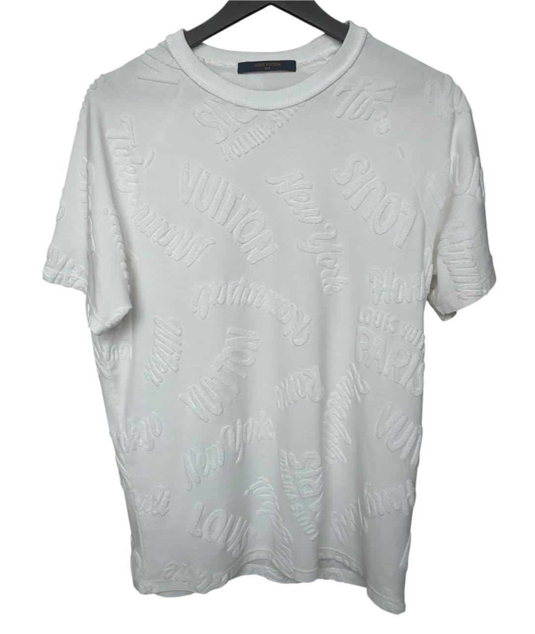 LOUIS VUITTON Белая хлопковая футболка, фото 6
