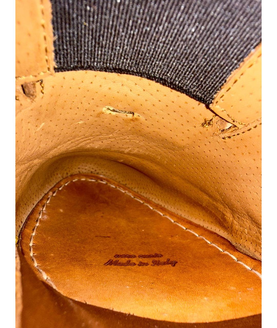 OFFICINE CREATIVE Коричневые кожаные низкие ботинки, фото 8