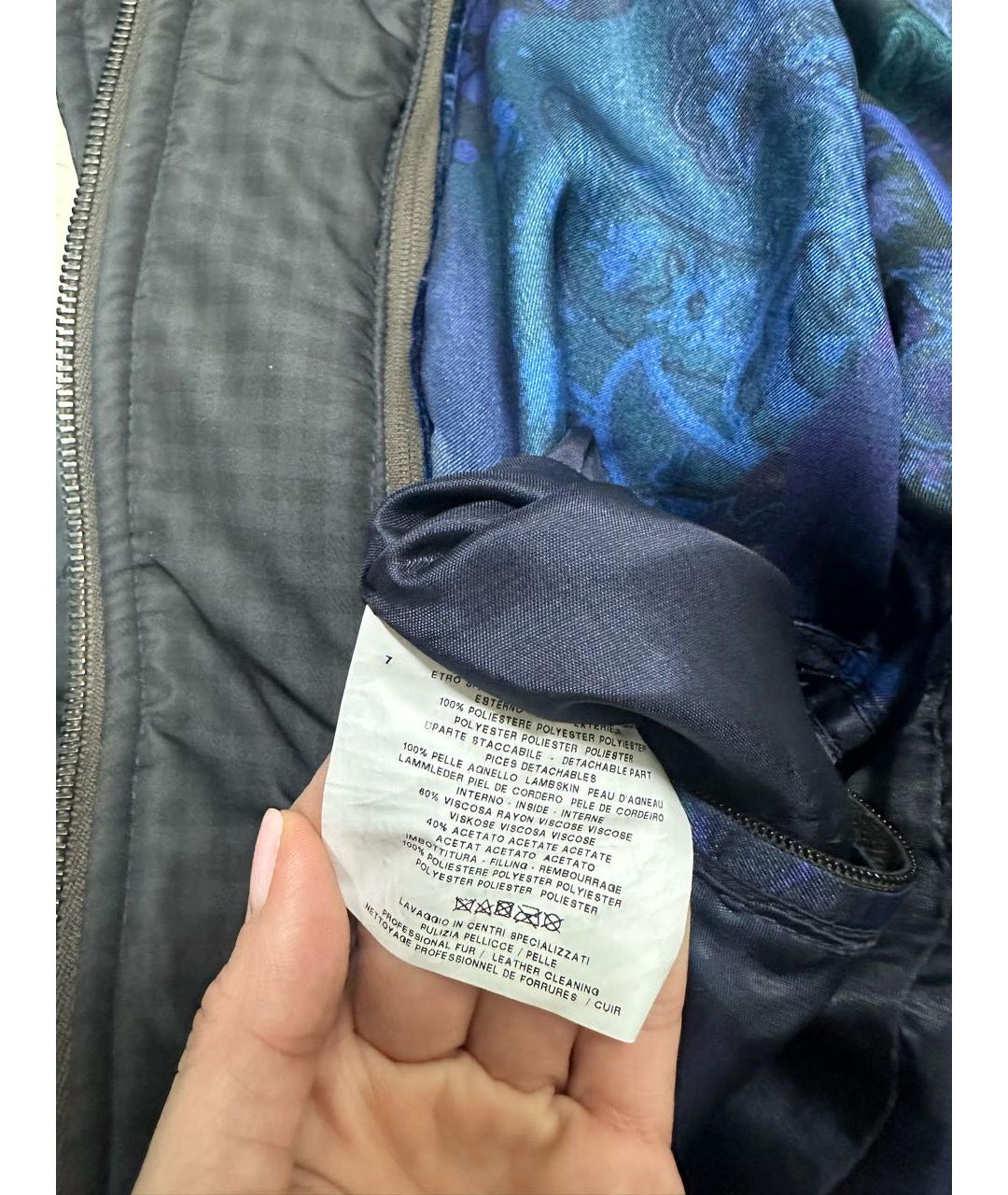 ETRO Антрацитовая полиэстеровая куртка, фото 7