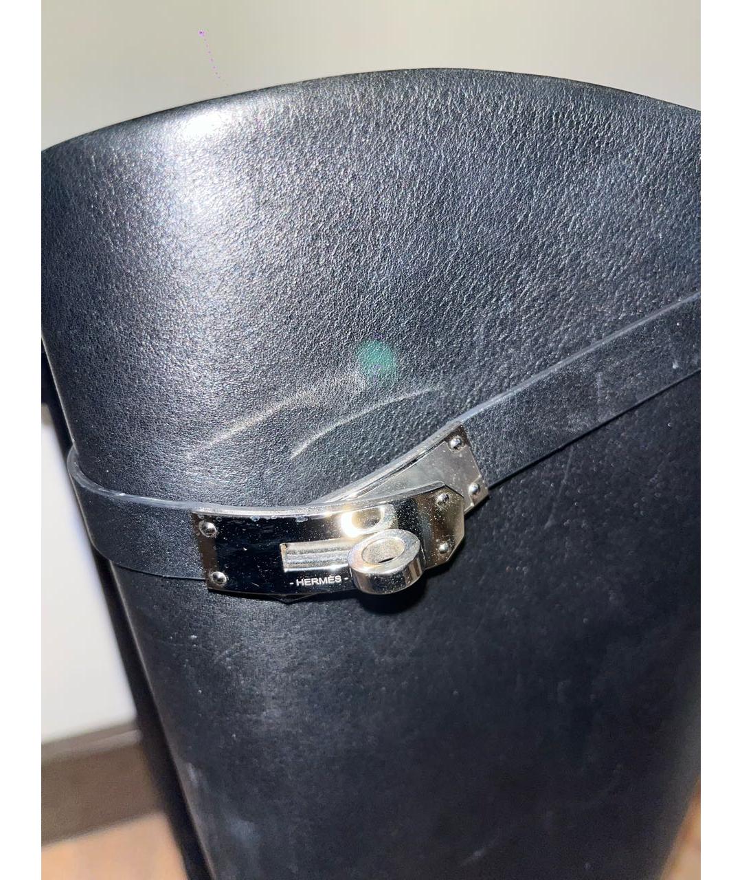 HERMES Черные кожаные сапоги, фото 6