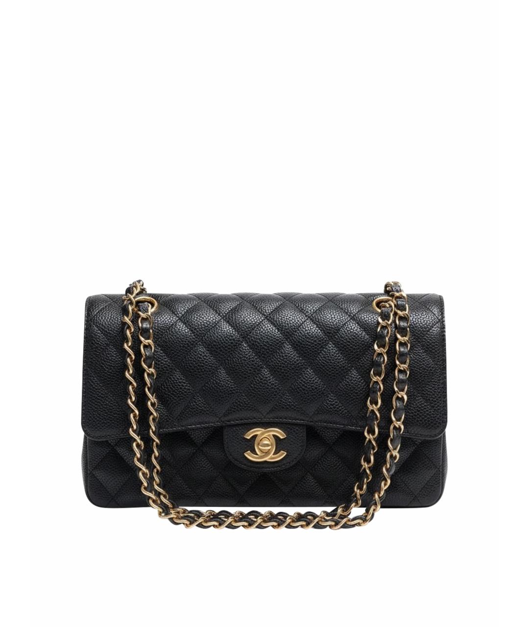 CHANEL Черная кожаная сумка через плечо, фото 1