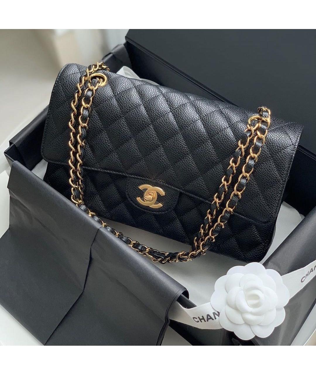 CHANEL Черная кожаная сумка через плечо, фото 3