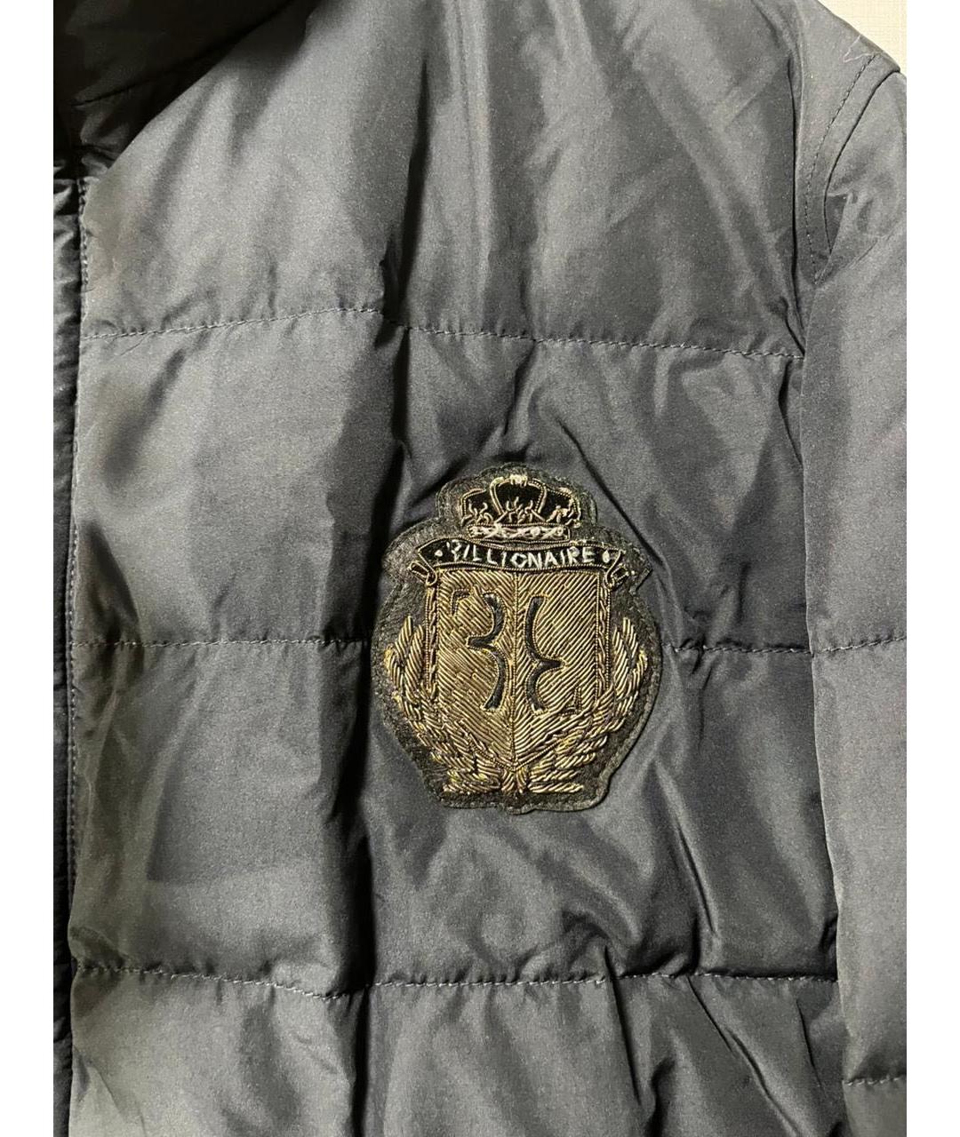 BILLIONAIRE Черный полиэстеровый пуховик, фото 4