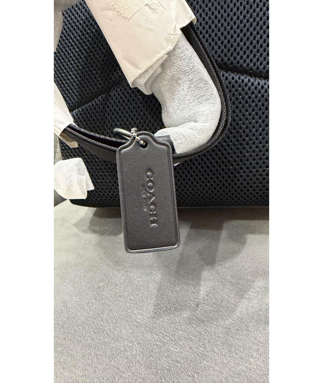 COACH Черная кожаная сумка на плечо, фото 7