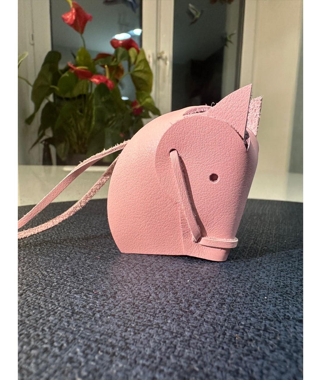 HERMES Розовый брелок, фото 2