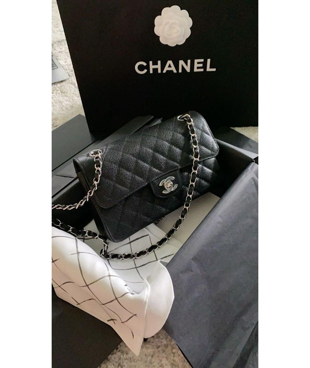 CHANEL Черная кожаная сумка через плечо, фото 2