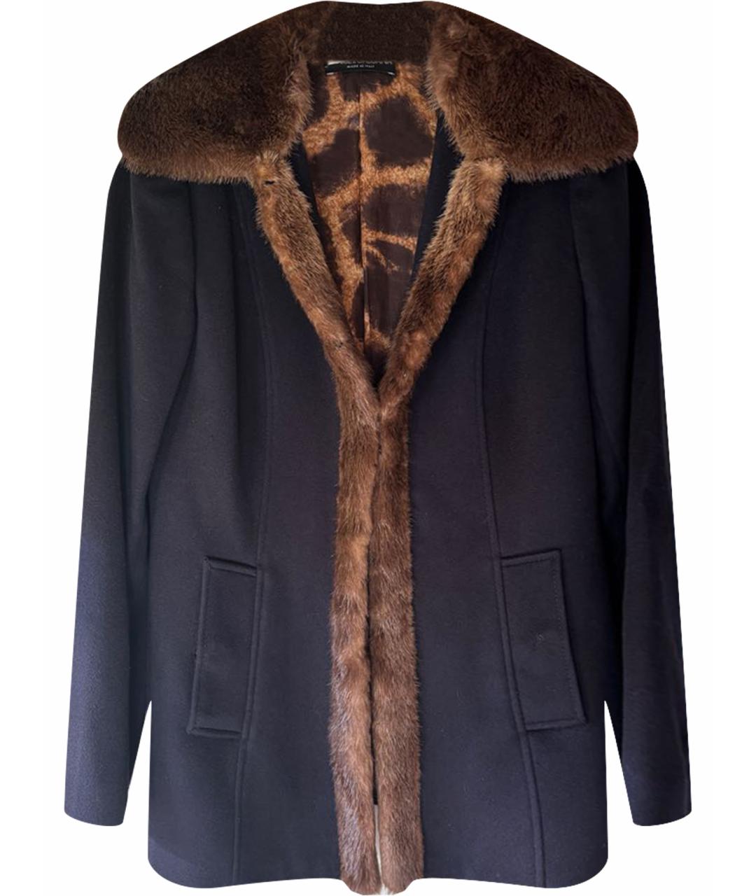 DOLCE&GABBANA Темно-синее кашемировое пальто, фото 1