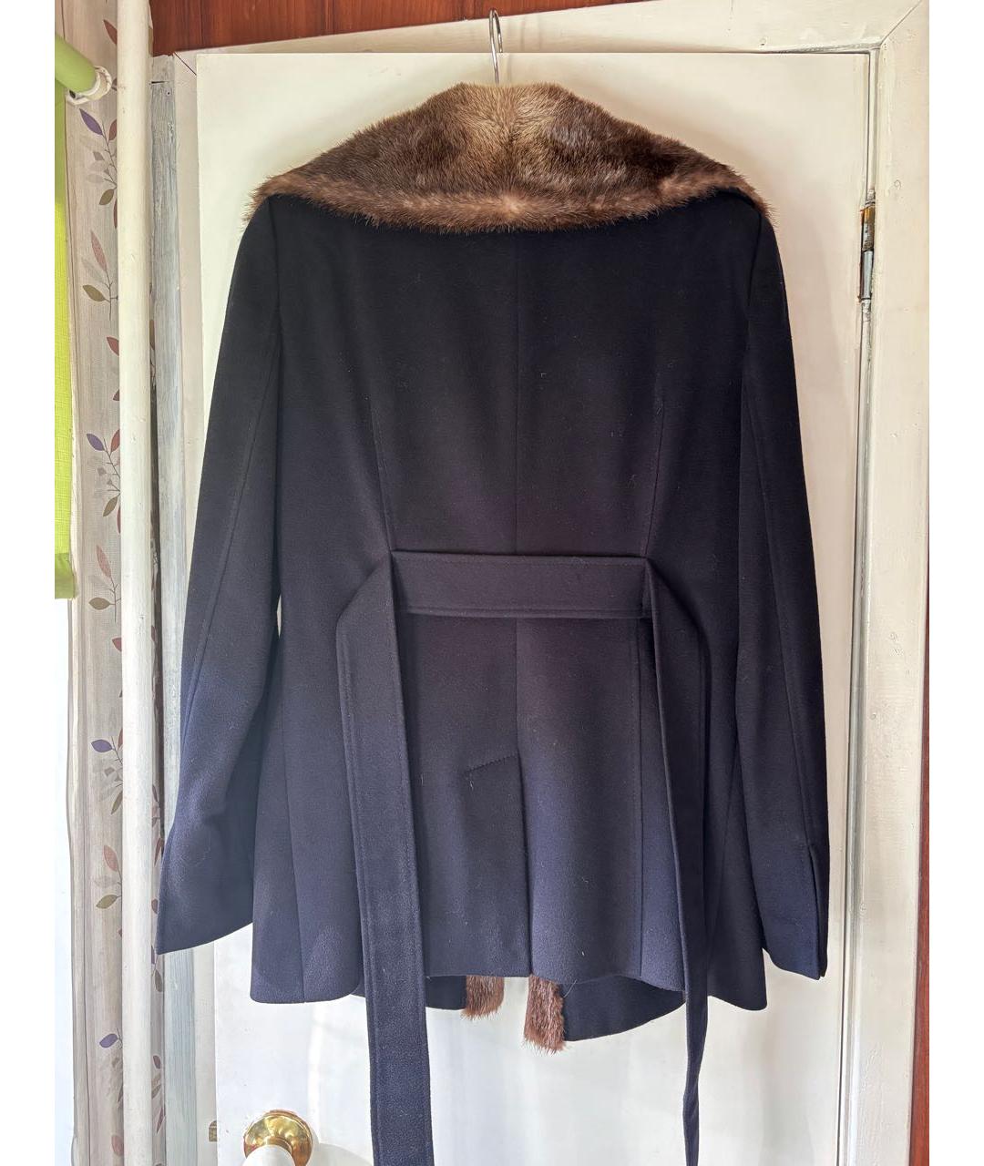 DOLCE&GABBANA Темно-синее кашемировое пальто, фото 2