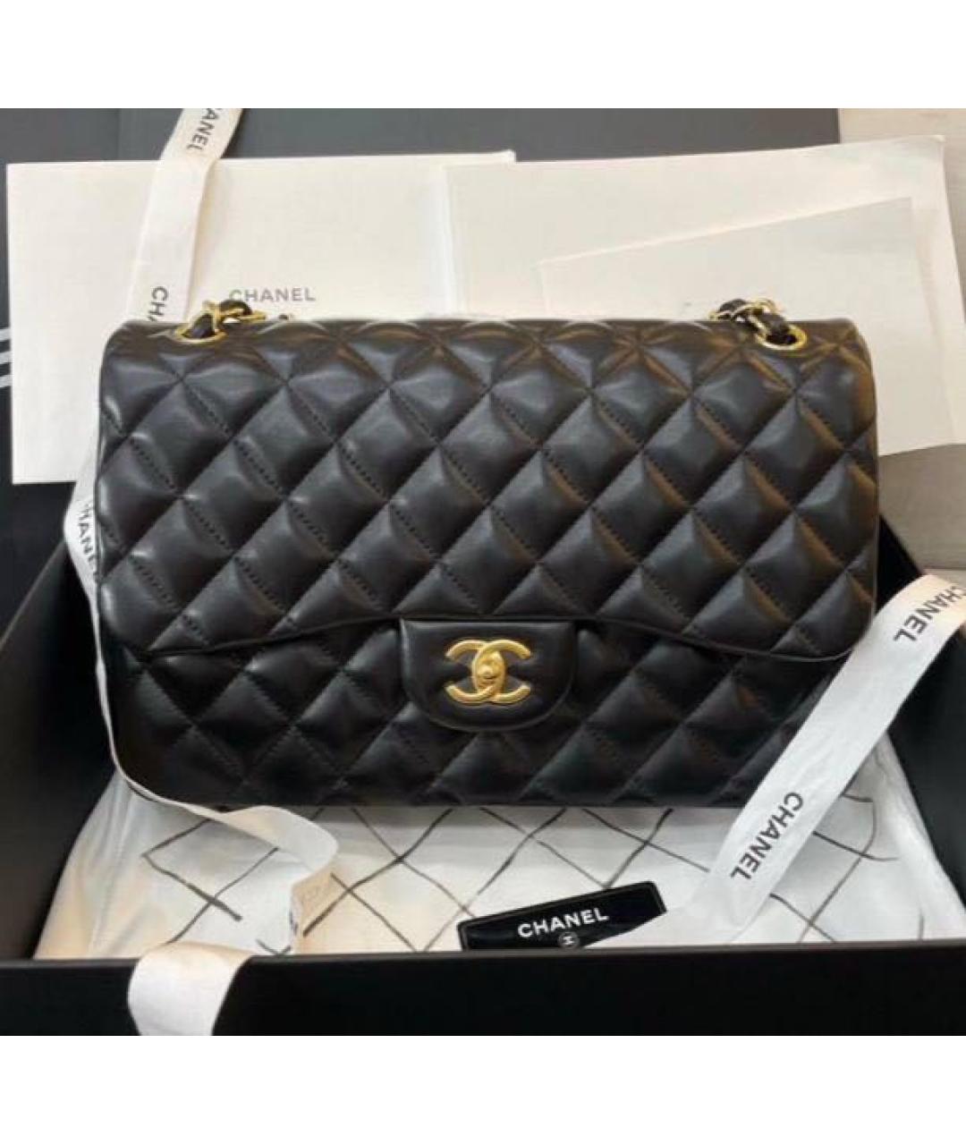 CHANEL Черная кожаная сумка через плечо, фото 2