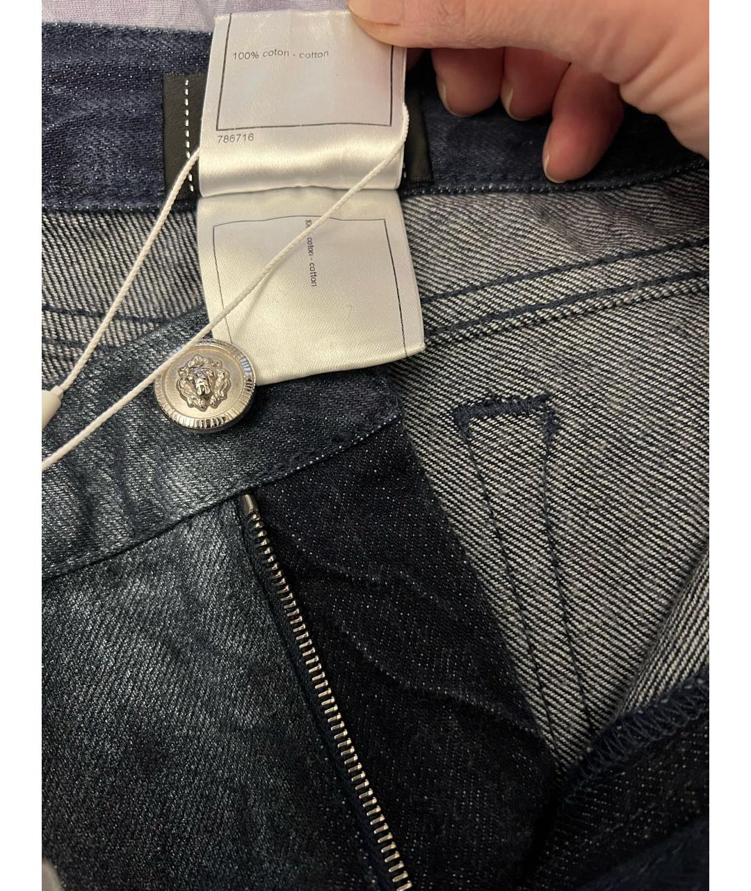 CHANEL Синие хлопковые прямые джинсы, фото 5