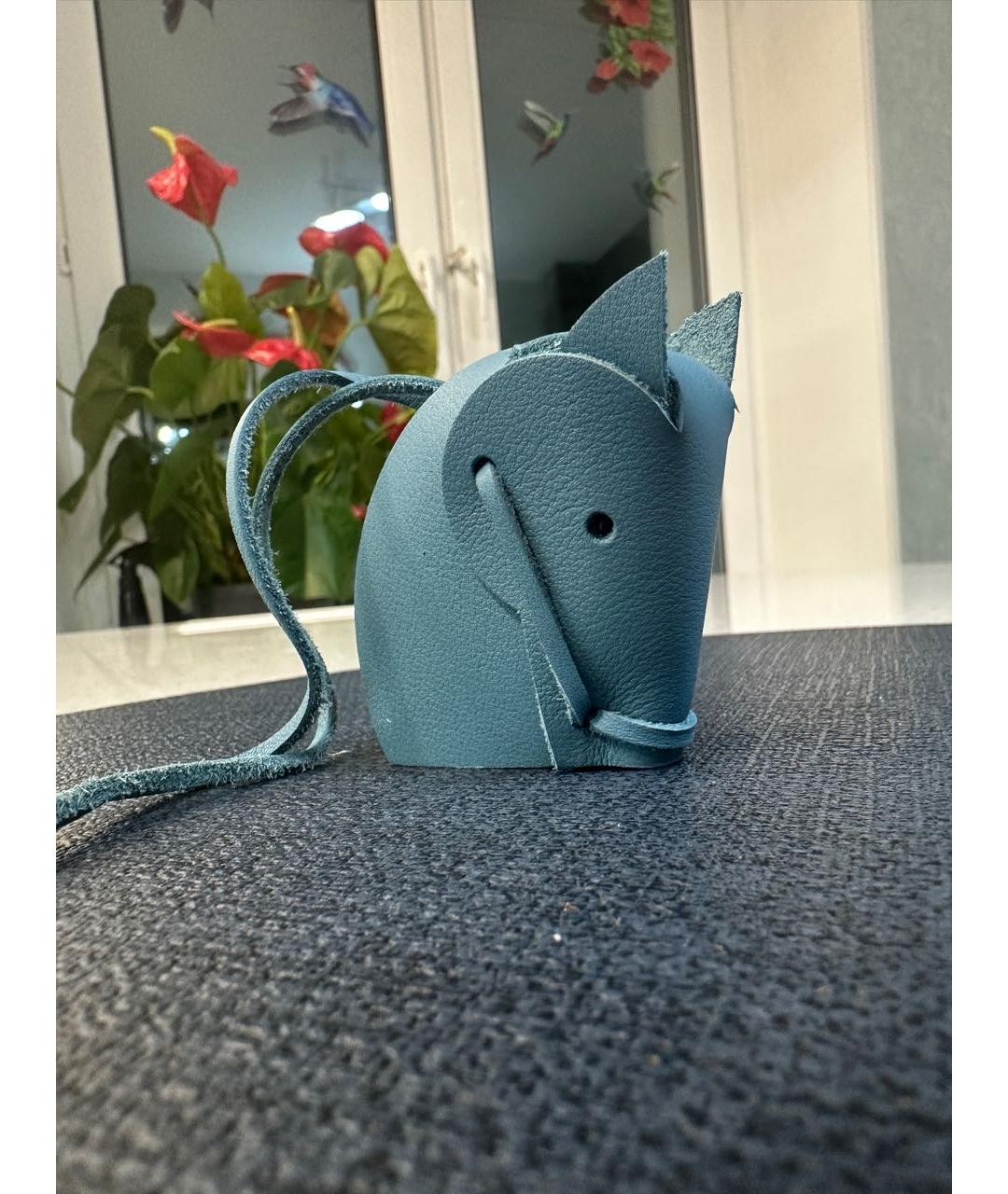 HERMES Голубой брелок, фото 2