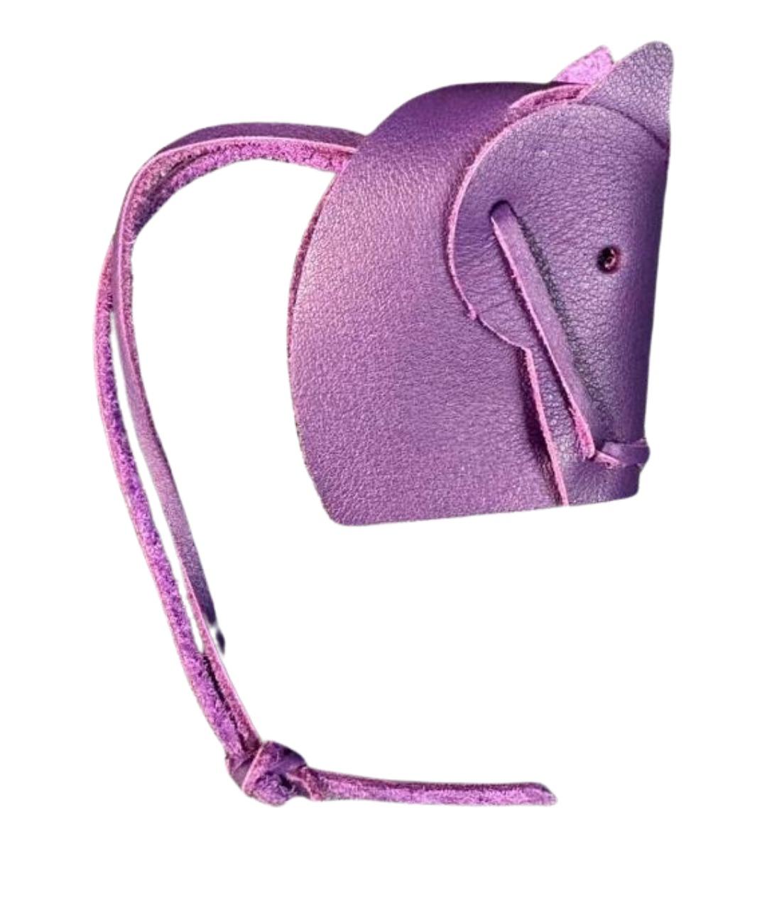 HERMES Фиолетовый брелок, фото 1