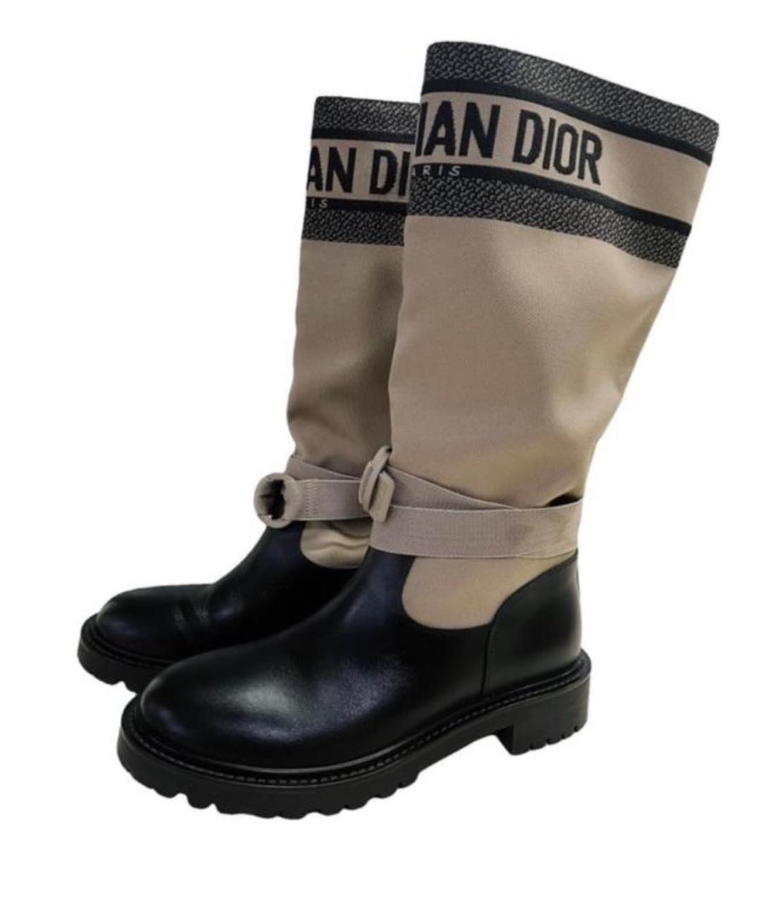 CHRISTIAN DIOR Бежевые сапоги, фото 2
