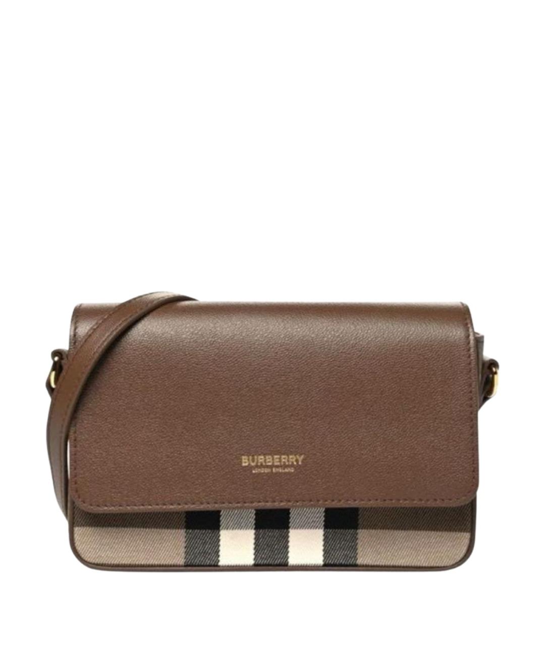 BURBERRY Коричневая кожаная сумка через плечо, фото 1