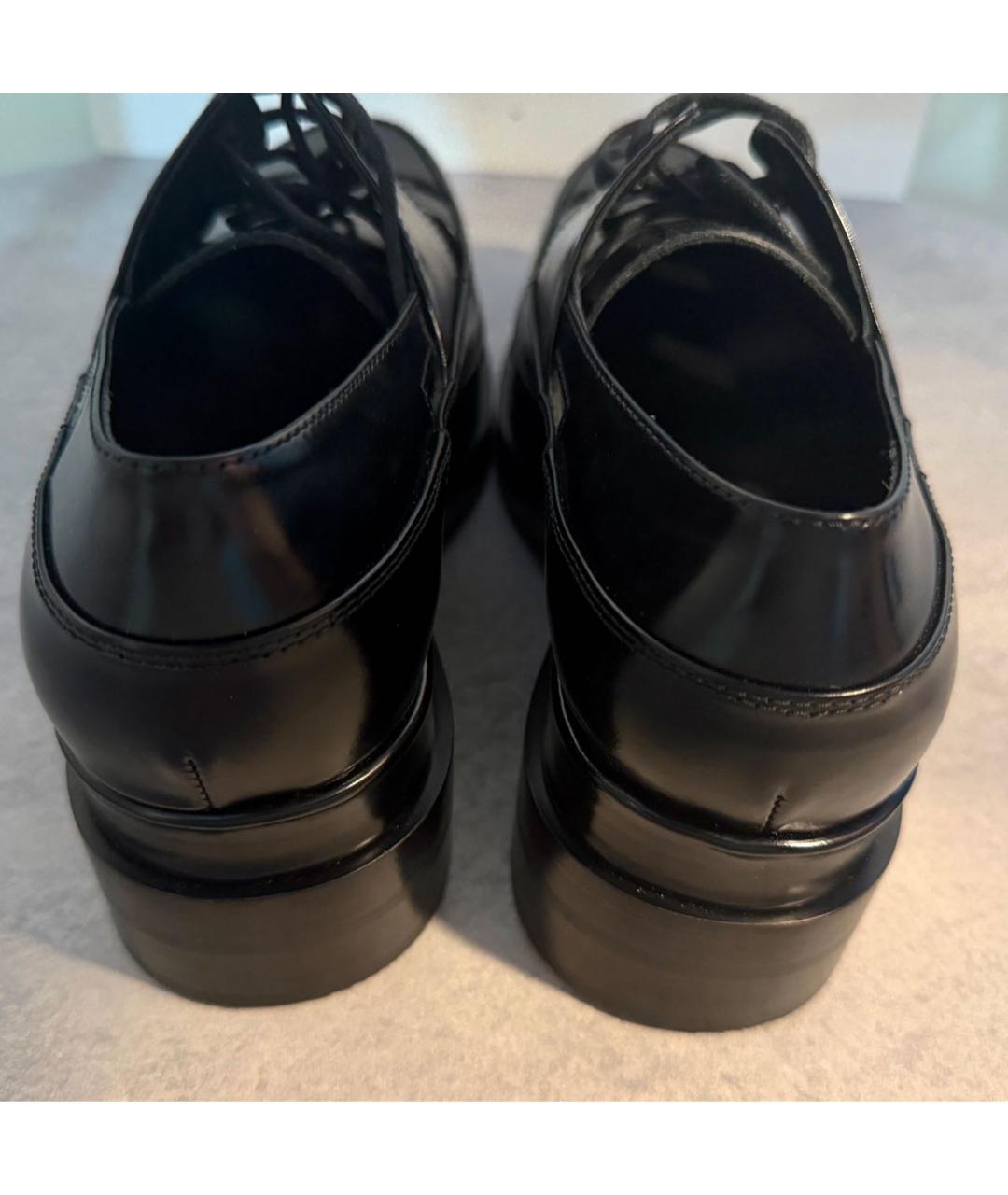 HERMES Черные брогги и оксфорды из лакированной кожи, фото 3