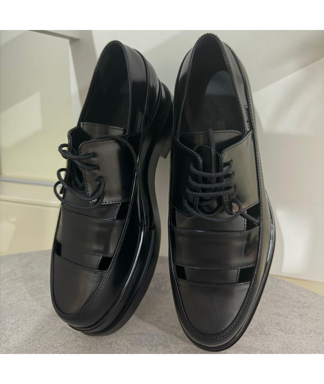 HERMES Черные брогги и оксфорды из лакированной кожи, фото 2