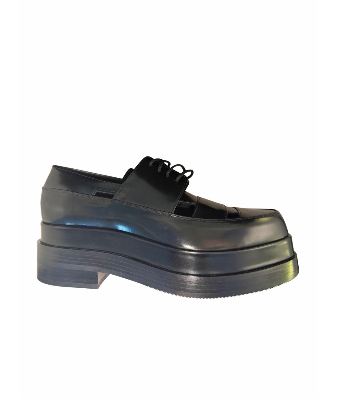 HERMES Черные брогги и оксфорды из лакированной кожи, фото 4