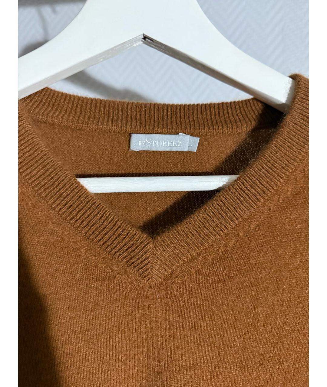 12 STOREEZ Коричневый кашемировый джемпер / свитер, фото 5