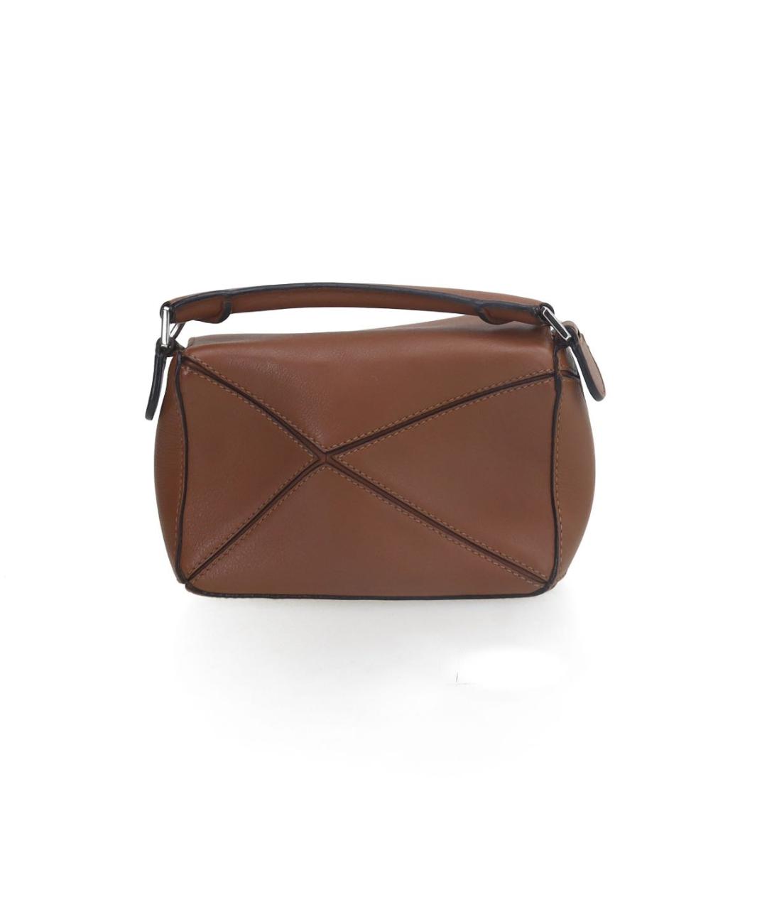 LOEWE Коричневая кожаная сумка через плечо, фото 4