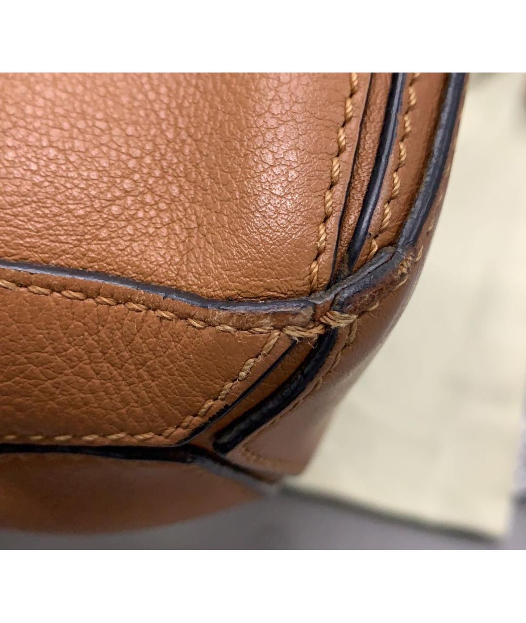 LOEWE Коричневая кожаная сумка через плечо, фото 7
