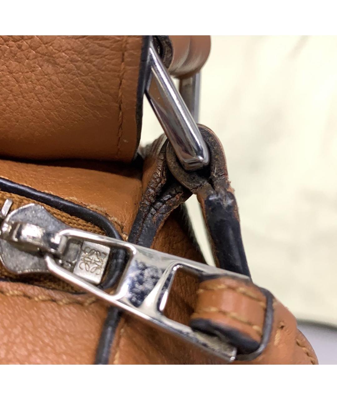 LOEWE Коричневая кожаная сумка через плечо, фото 8