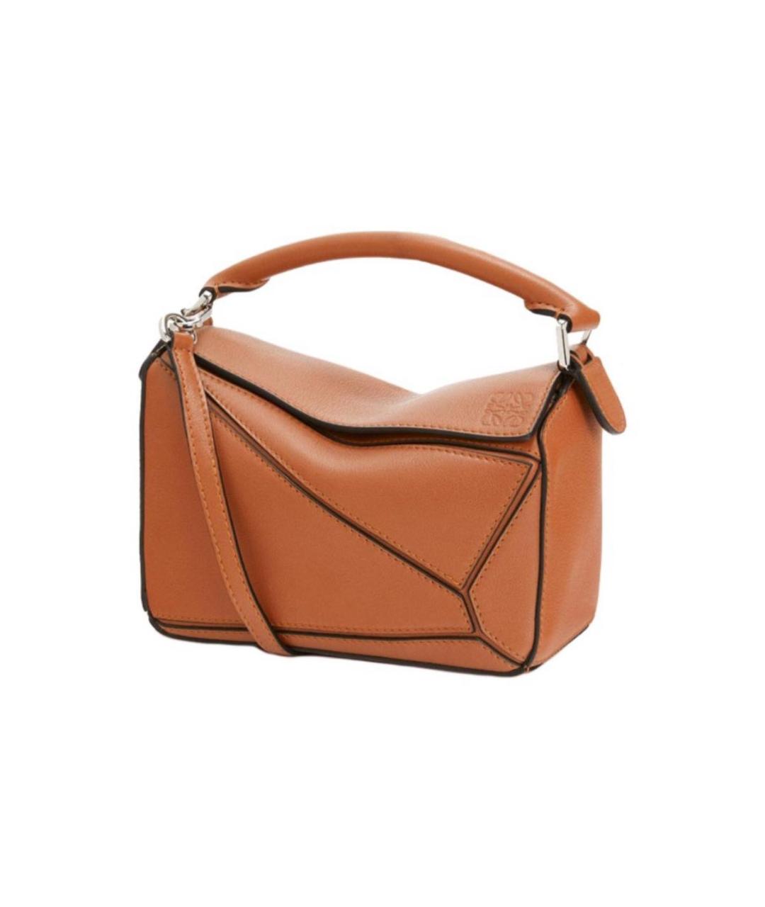 LOEWE Коричневая кожаная сумка через плечо, фото 9