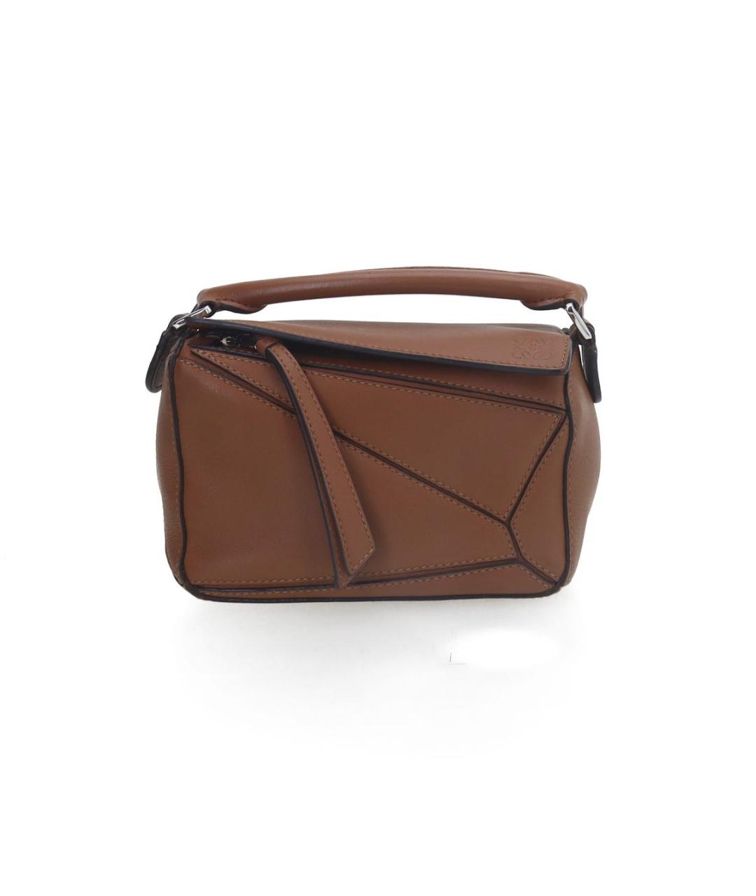 LOEWE Коричневая кожаная сумка через плечо, фото 2