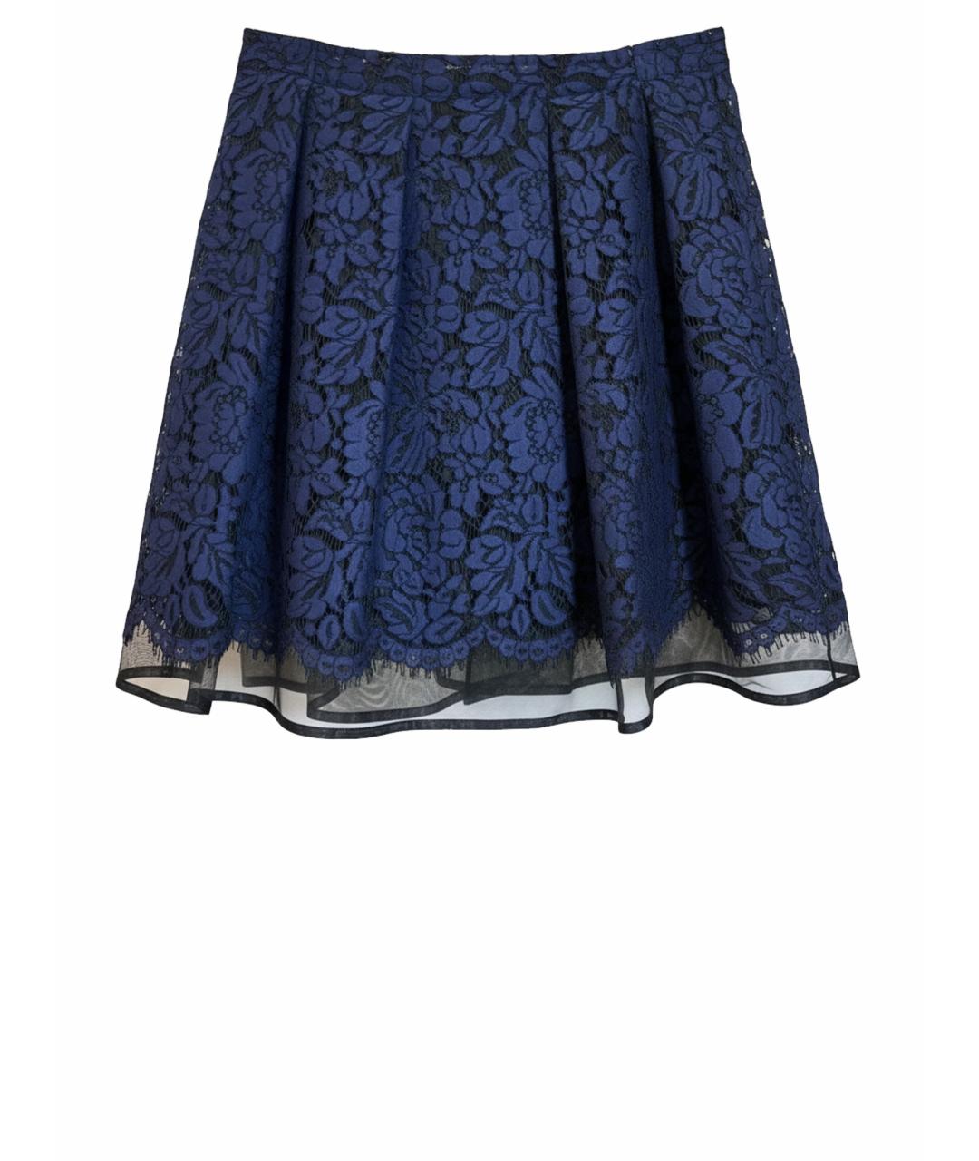 MSGM Темно-синяя хлопковая юбка мини, фото 1
