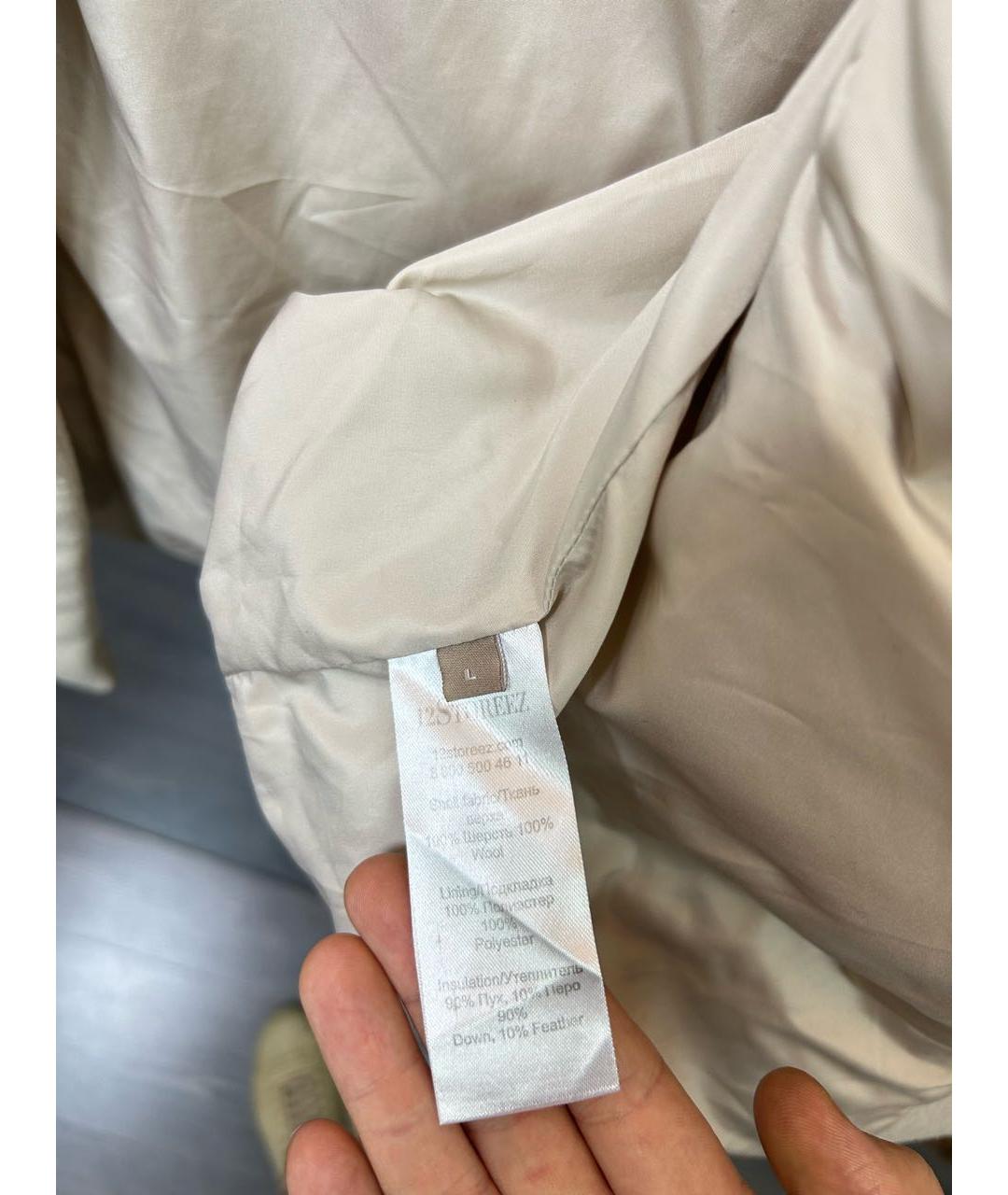 12 STOREEZ Бежевый шерстяной пуховик, фото 3