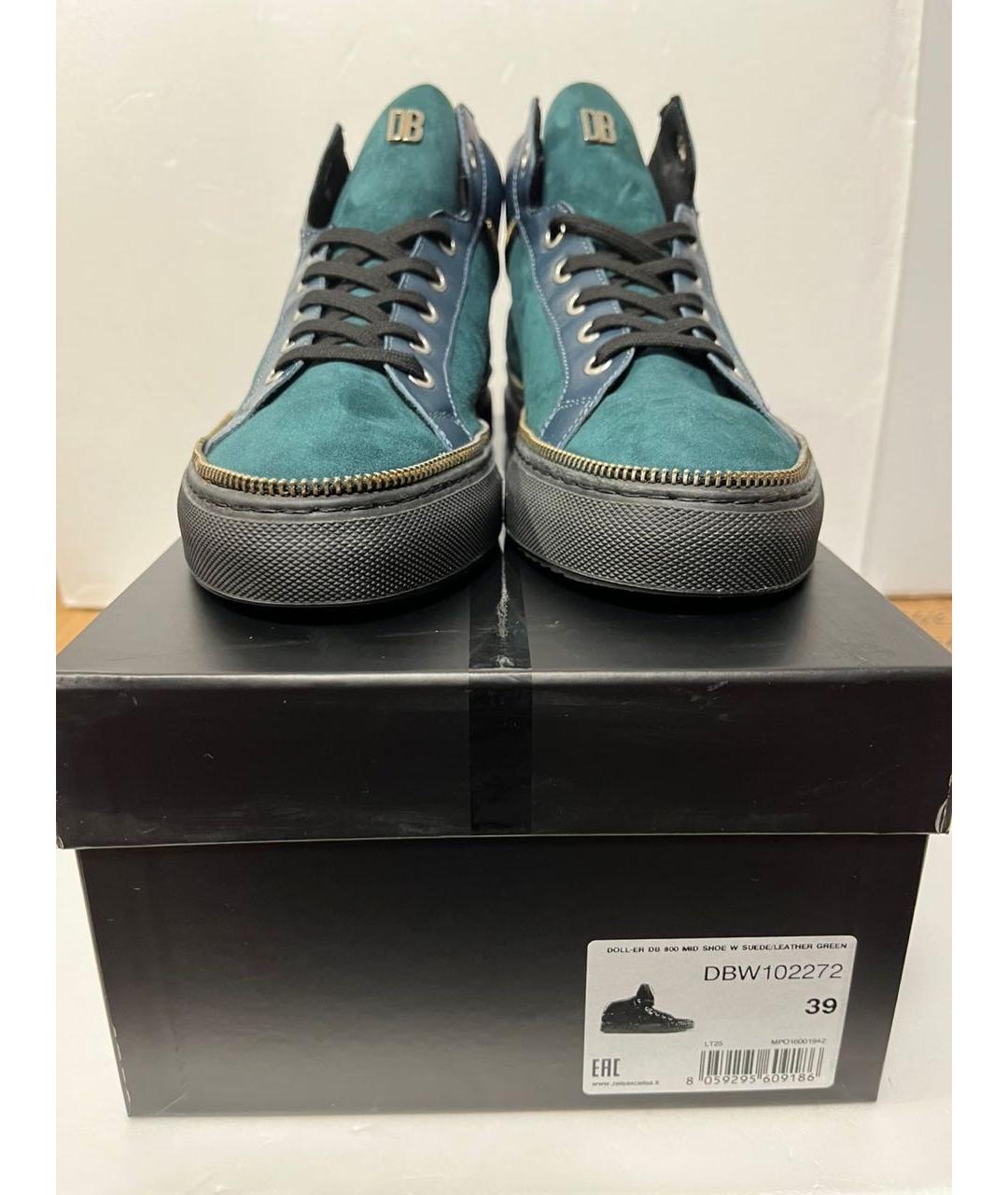 BIKKEMBERGS Зеленые замшевые кеды, фото 5