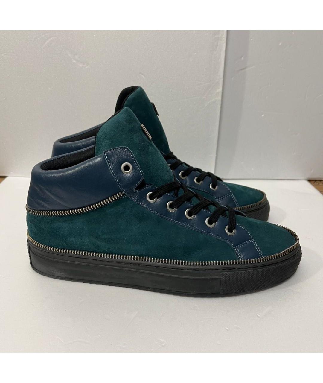 BIKKEMBERGS Зеленые замшевые кеды, фото 6