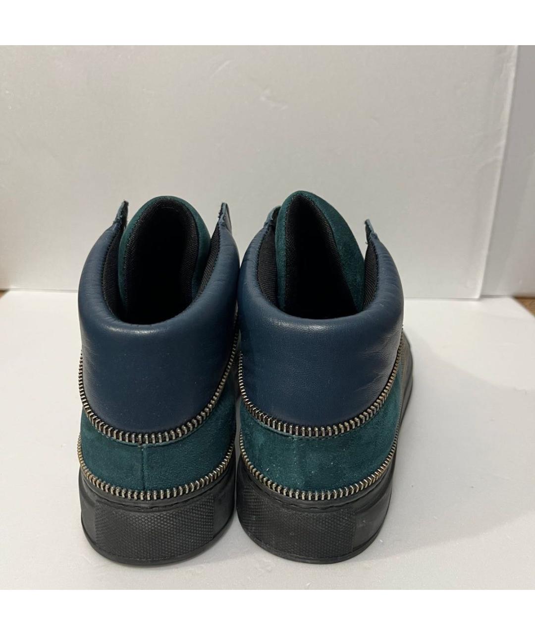 BIKKEMBERGS Зеленые замшевые кеды, фото 4