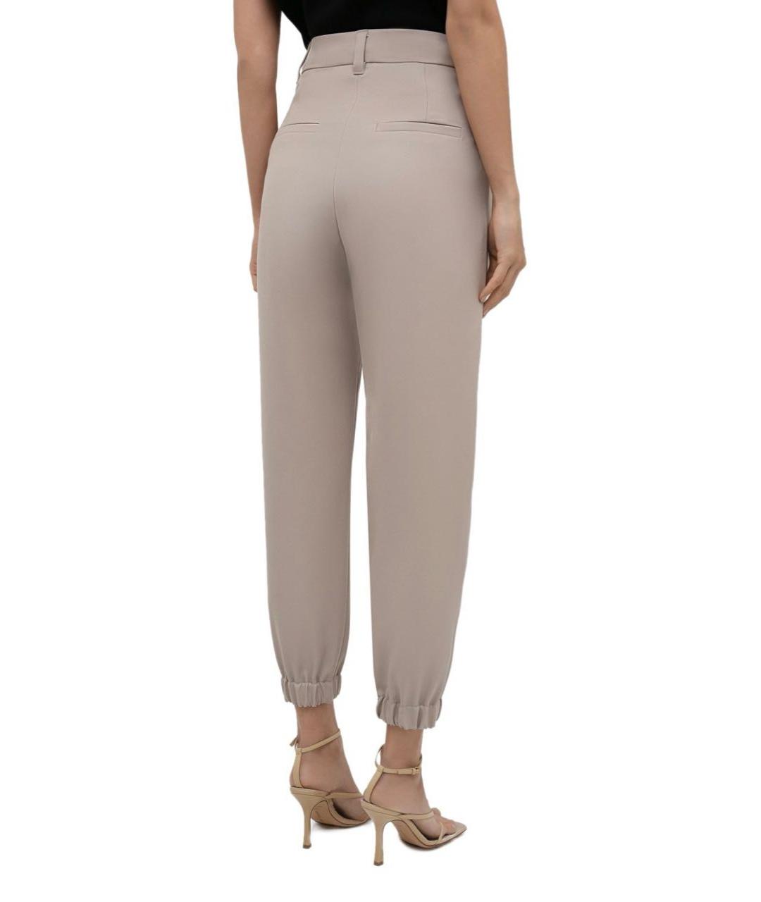 BRUNELLO CUCINELLI Бежевые шерстяные брюки узкие, фото 2