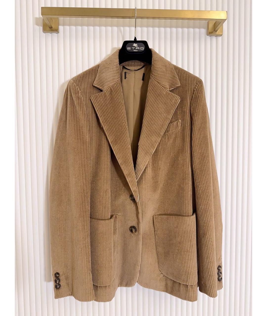 WEEKEND MAX MARA Коричневый хлопковый жакет/пиджак, фото 5