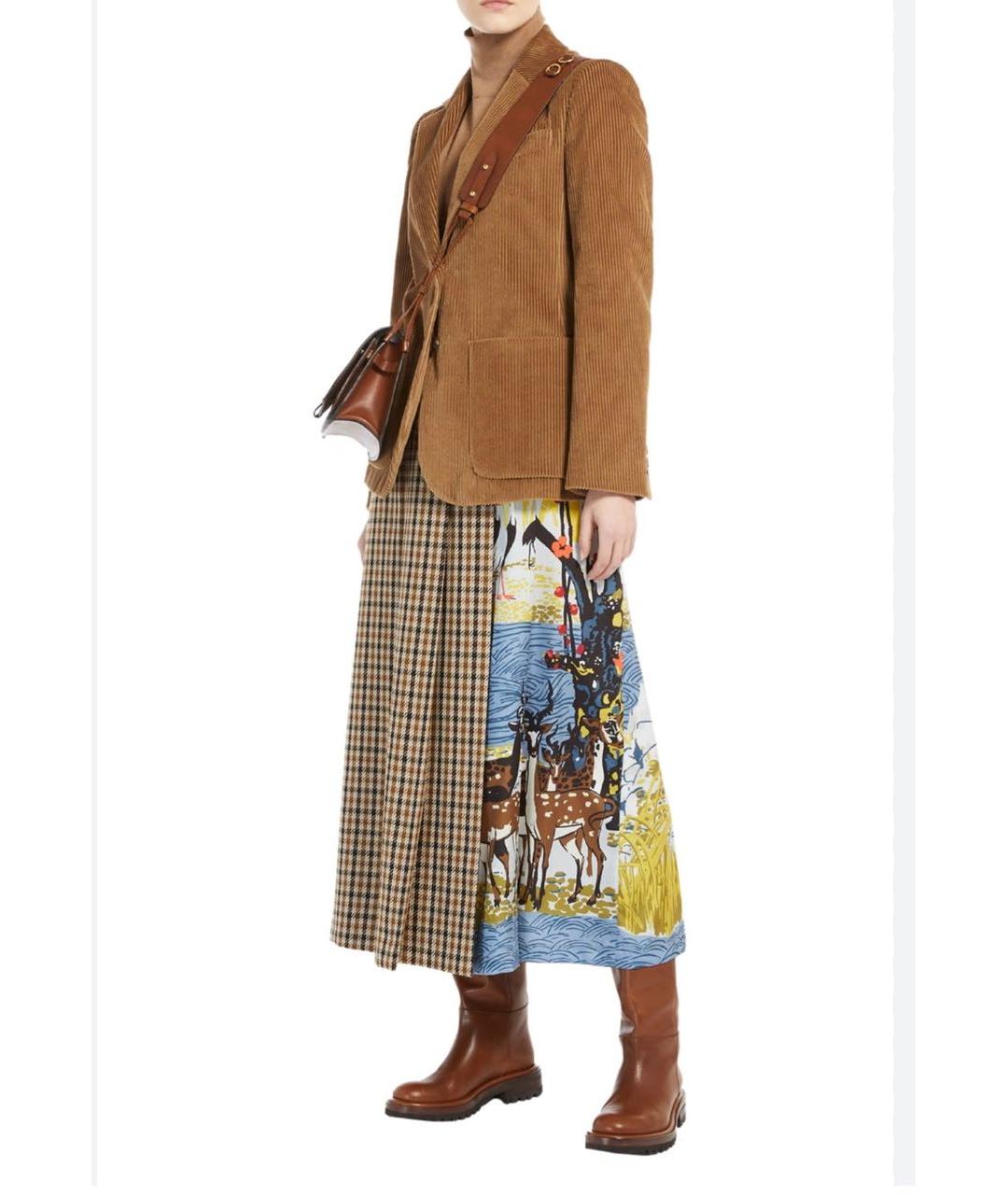 WEEKEND MAX MARA Коричневый хлопковый жакет/пиджак, фото 8