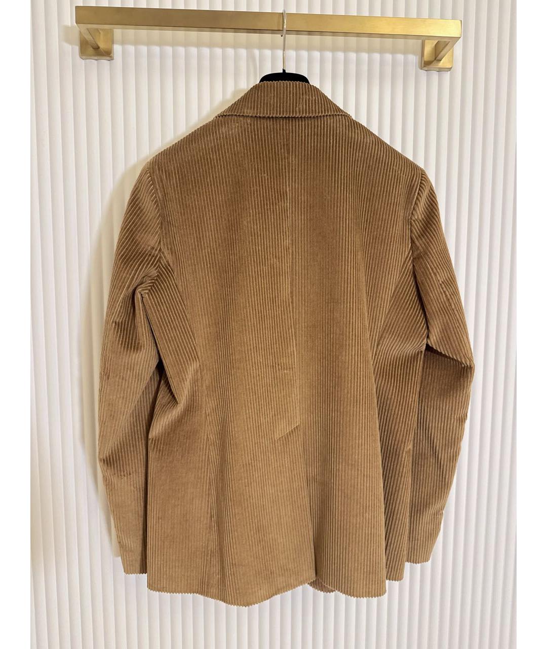 WEEKEND MAX MARA Коричневый хлопковый жакет/пиджак, фото 2