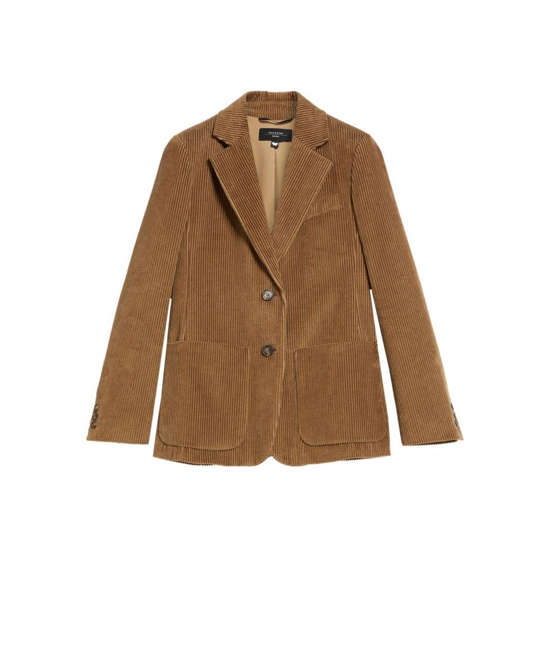 WEEKEND MAX MARA Коричневый хлопковый жакет/пиджак, фото 9