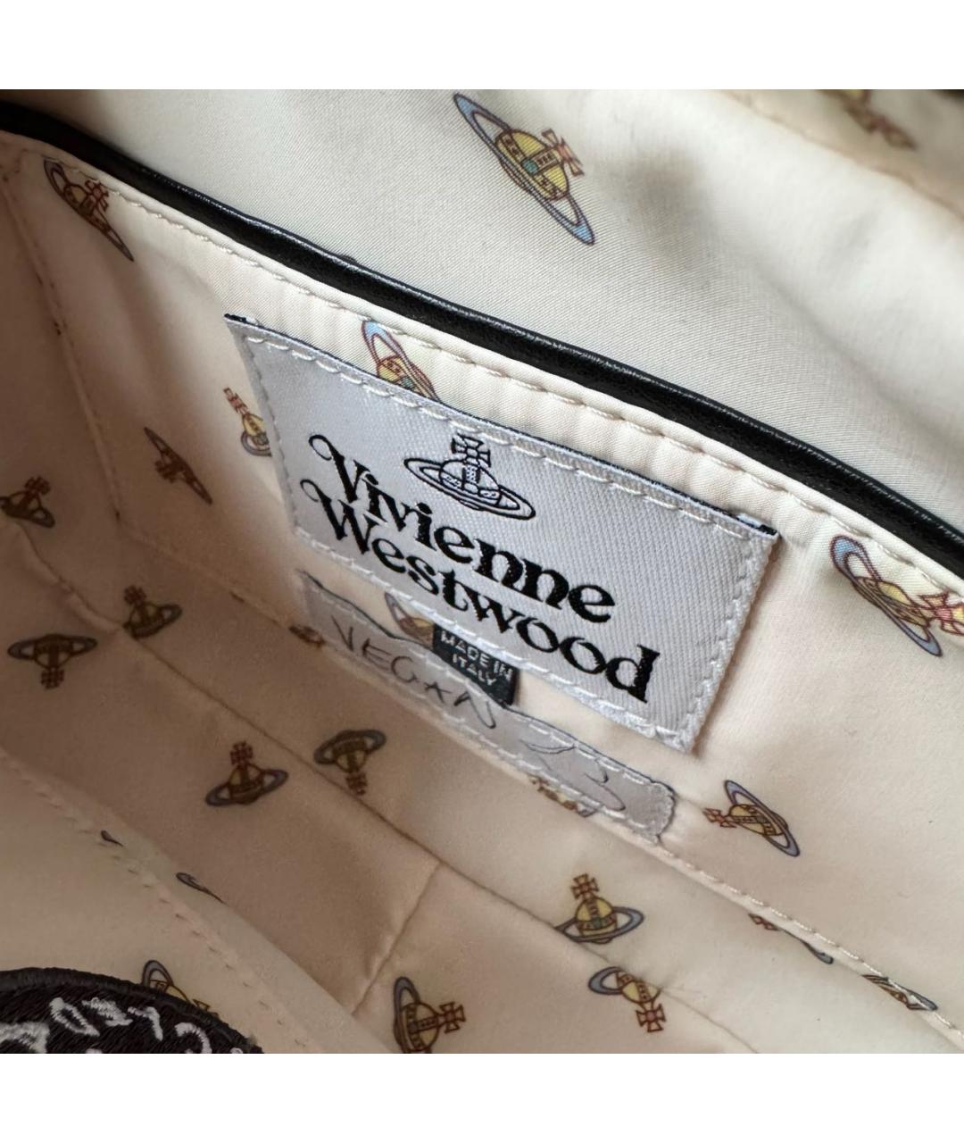 VIVIENNE WESTWOOD Черная деним сумка через плечо, фото 7