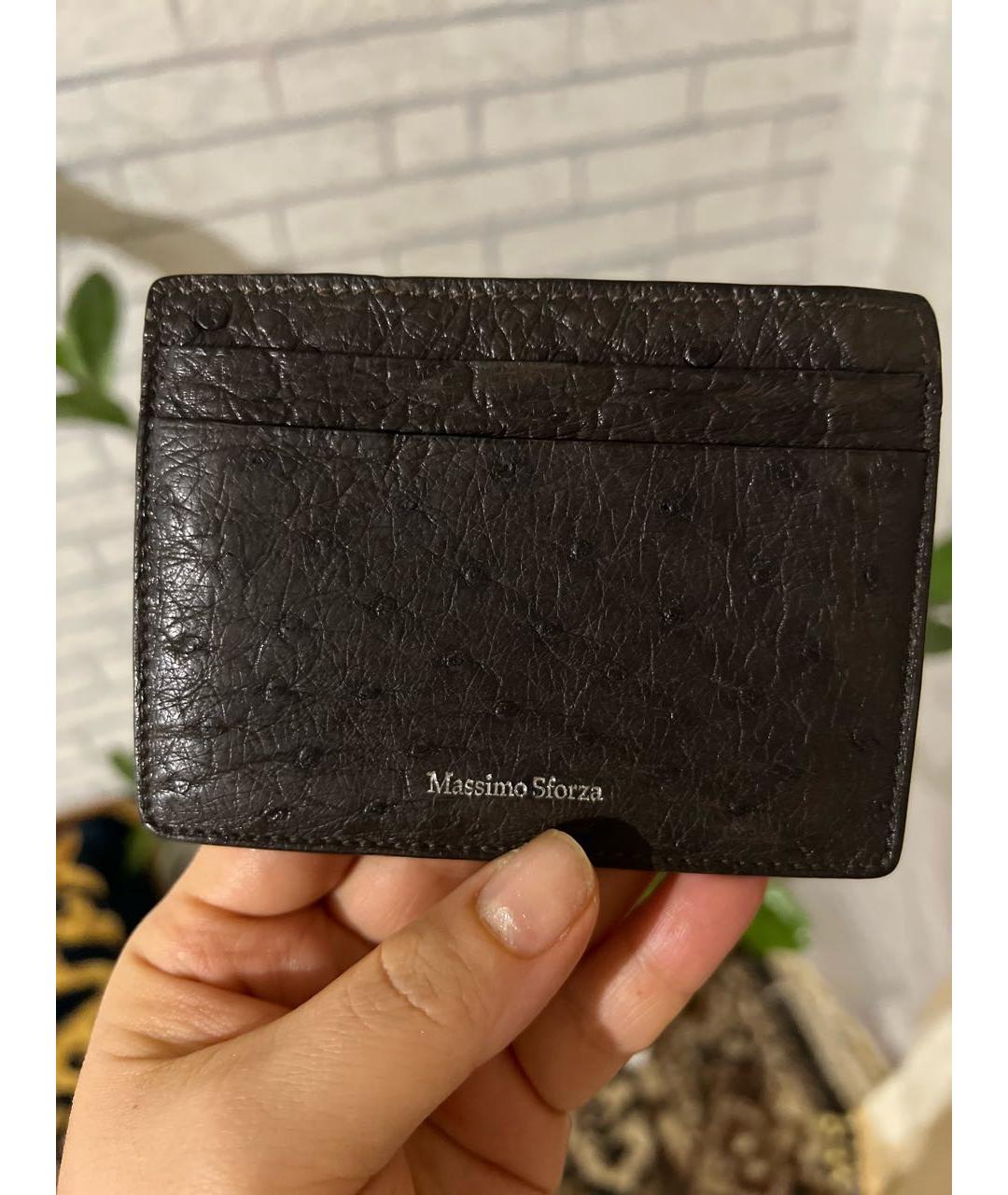 MASSIMO SFORZA Черный кардхолдер из экзотической кожи, фото 8