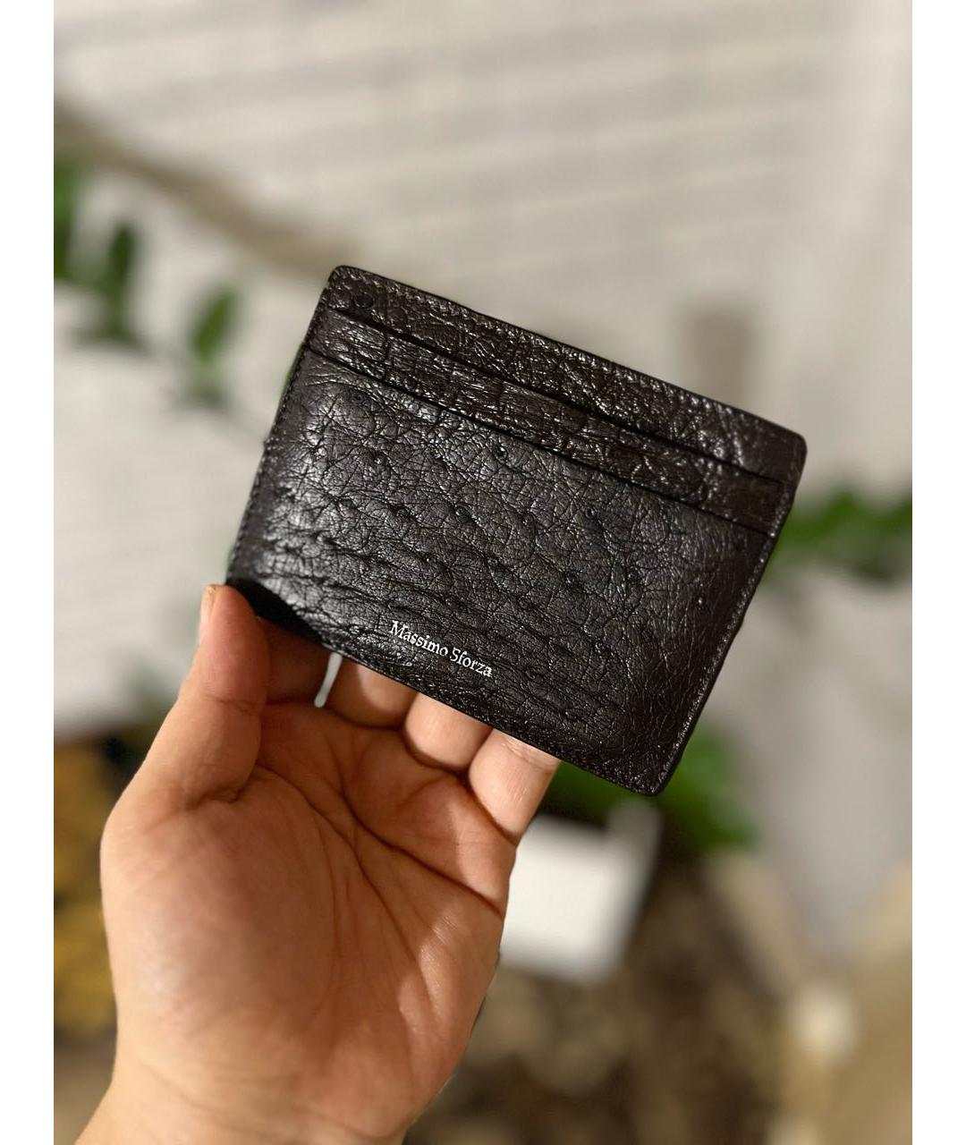 MASSIMO SFORZA Черный кардхолдер из экзотической кожи, фото 3