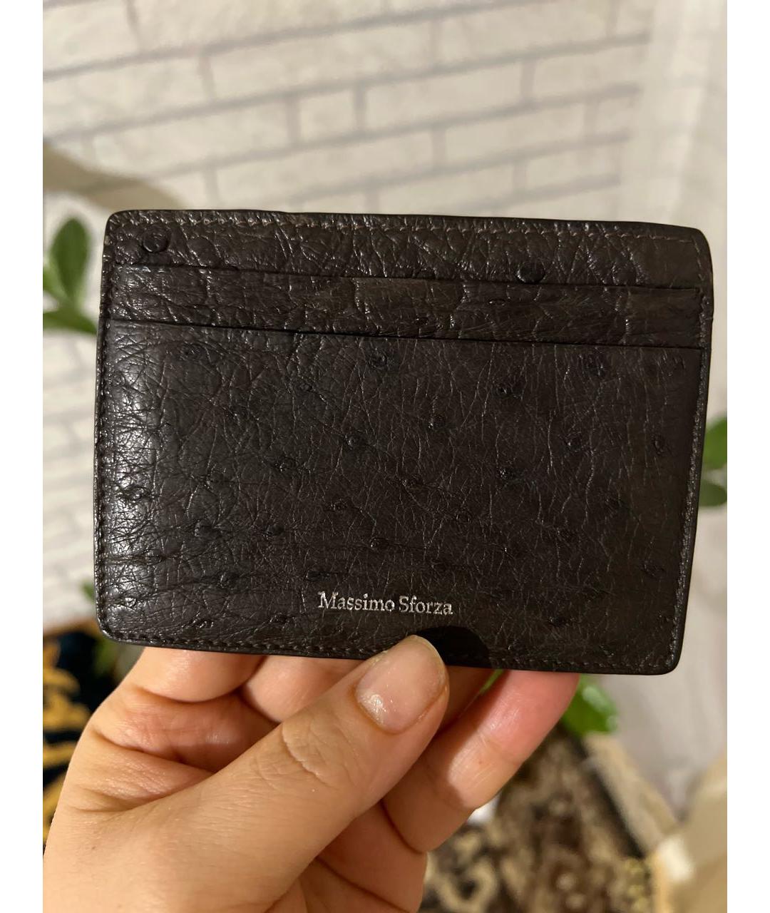 MASSIMO SFORZA Черный кардхолдер из экзотической кожи, фото 2