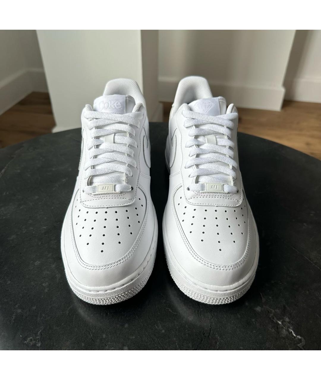 NIKE Белые низкие кроссовки / кеды из искусственной кожи, фото 2